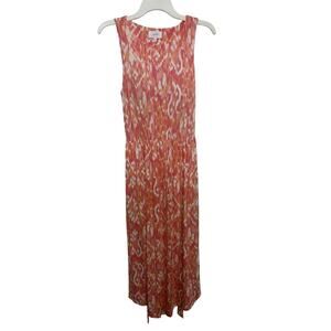 Soma Wknd Soft Jersey Handkerchief Bra Maxi Dress Pink Orange Medium Pockets